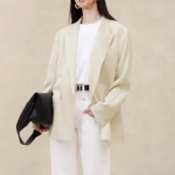 BR Manifattura Emmetex Italian Crepe Double Breasted Blazer Jacket Oversized 2 - Picture 16 of 16